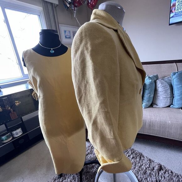 KASPER Separates Blazer Jacket Dress Suit Size 12 Linen Blend 2 Pc Set Career - Picture 6 of 13